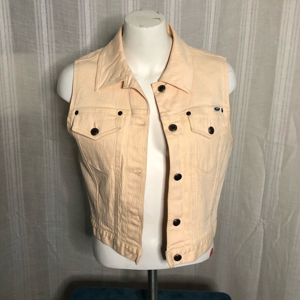 Vintage Pink Denim Vest